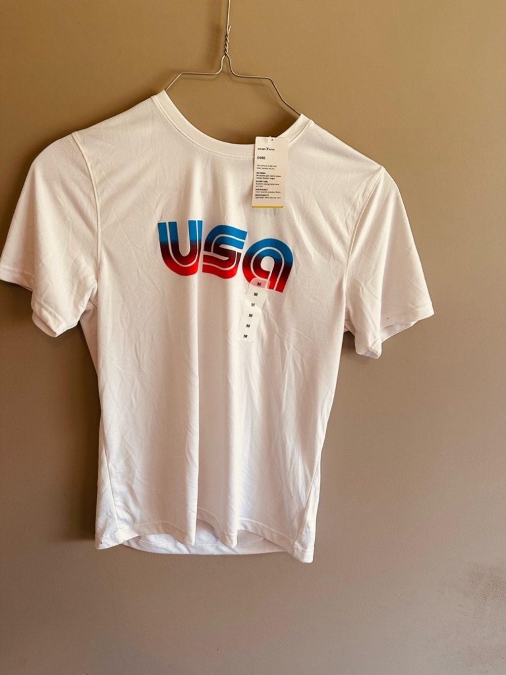 White USA Graphic Crewneck T-Shirt